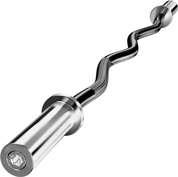 Curl Bar Olympic Barbell EZ Bar 330LB/700LB/1000LB/1500LB for Biceps Curl, Squat, Weightlifting