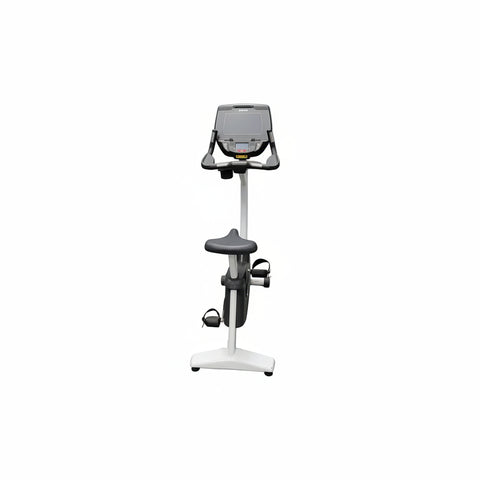 
Cybex 770C commercial upright bike with 25 resistance levels and oversized comfort seat