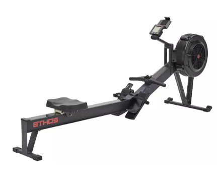 Full profile view of an Ethos Air Rowing Machine model ETHE800 commercial home gym rower.