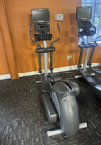multi-grip moving handlebars on a Life Fitness CLSX elliptical showing the integrated Lifepulse digital contact heart rate sensors