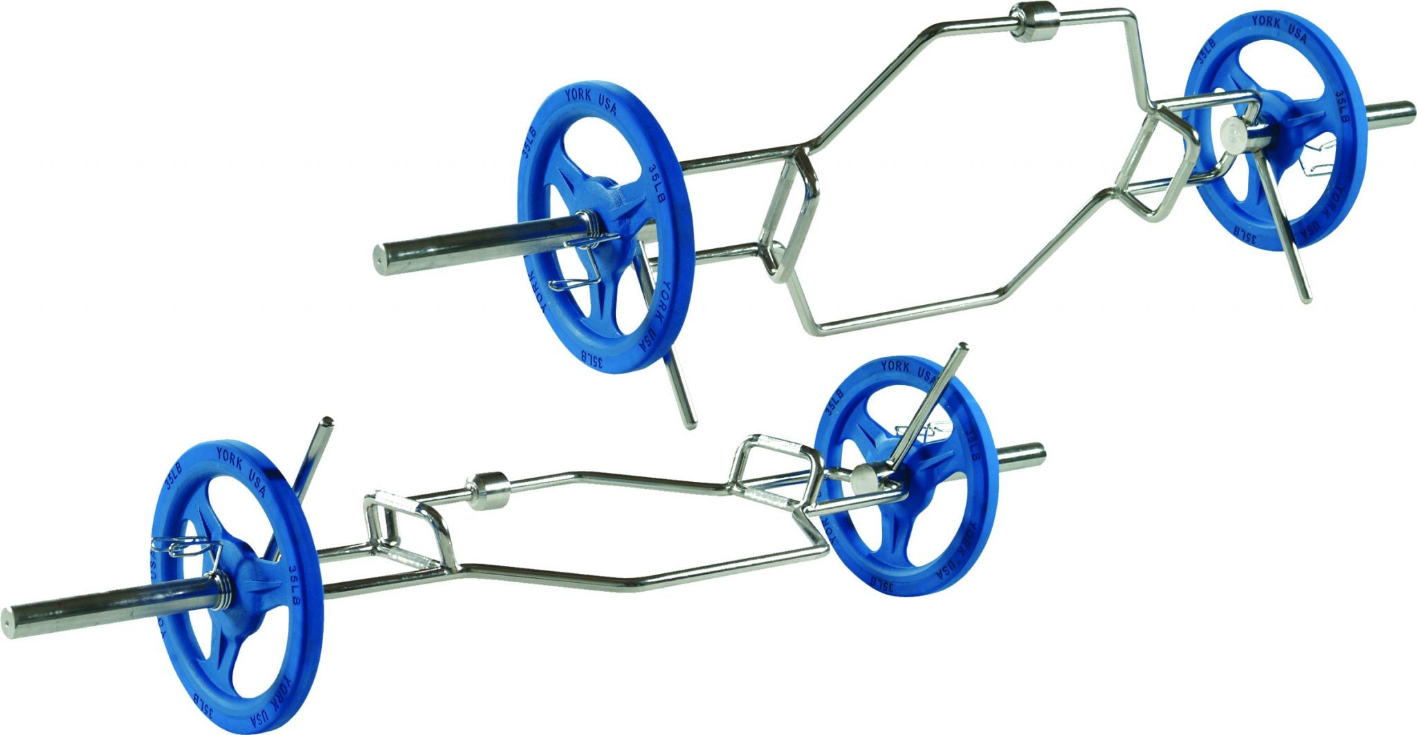 York Barbell Int'l. "Multi-Hex" Dead Lift/ Shrug Bar  Hi-Lo Handles & Rock & Rack; 32033